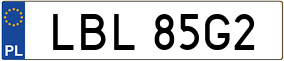 Trailer License Plate